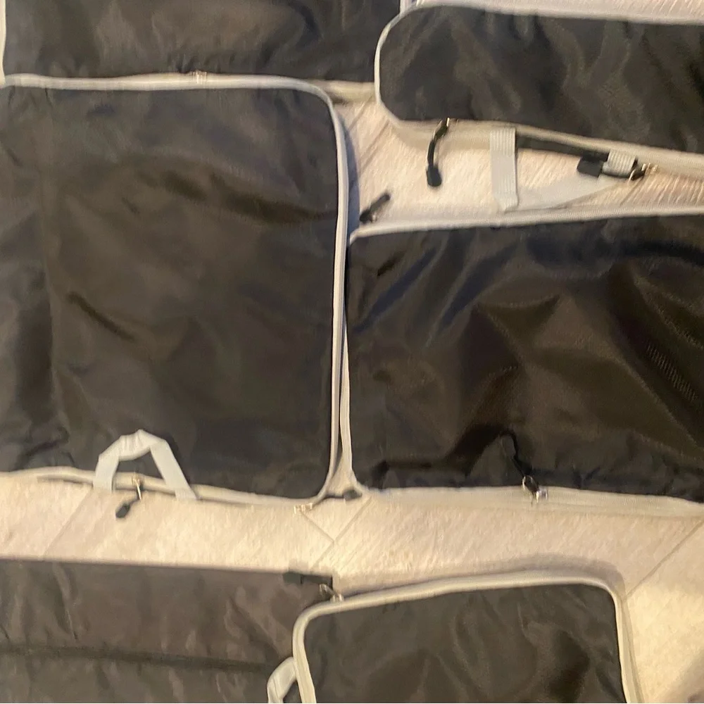 Black and White Garment Bags Set